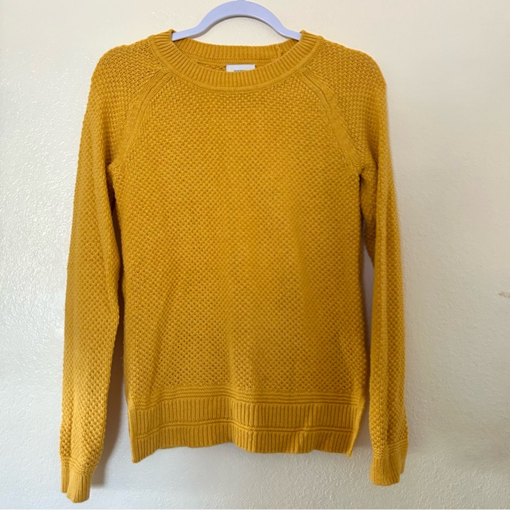 Vibrant Yellow Crew Neck Sweater